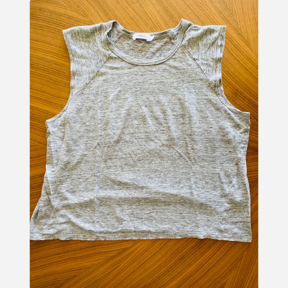A.L.C. Marled Round Neck Muscle Tee
